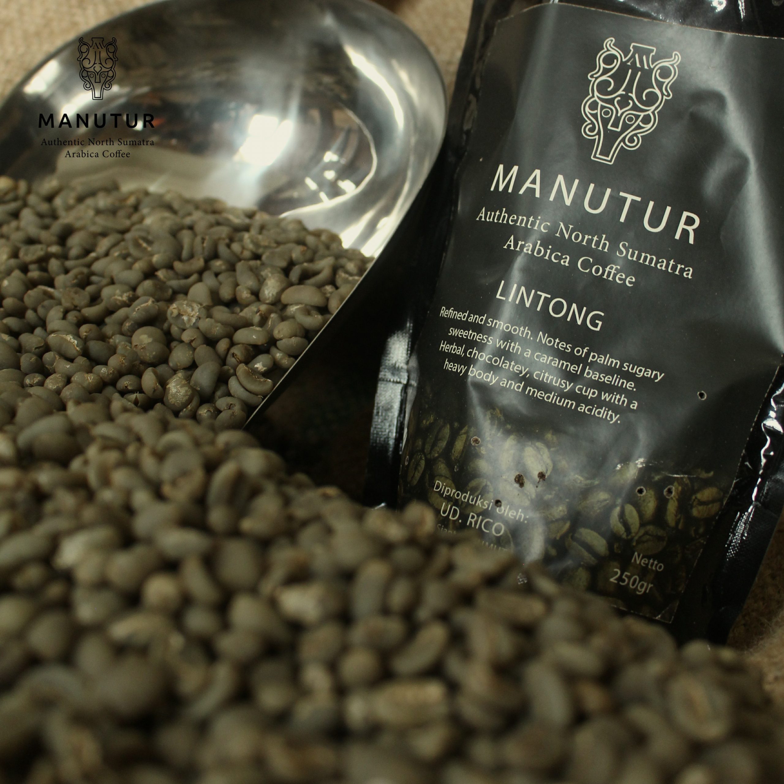 Lintong coffee parchment drying on raised beds